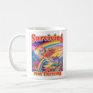 Survivre, pas prospérer – Mug Licorne Arc-en-Ciel