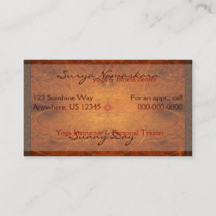 Suryasta Sun Salute Abstracte kunst Visitekaartje