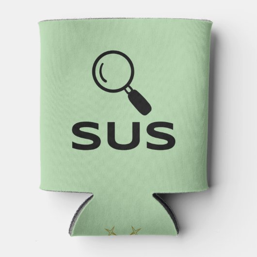 SUS Koelbox - Verdachte Vibes voor ijzige Drinken Blikjeskoeler (Voorkant)