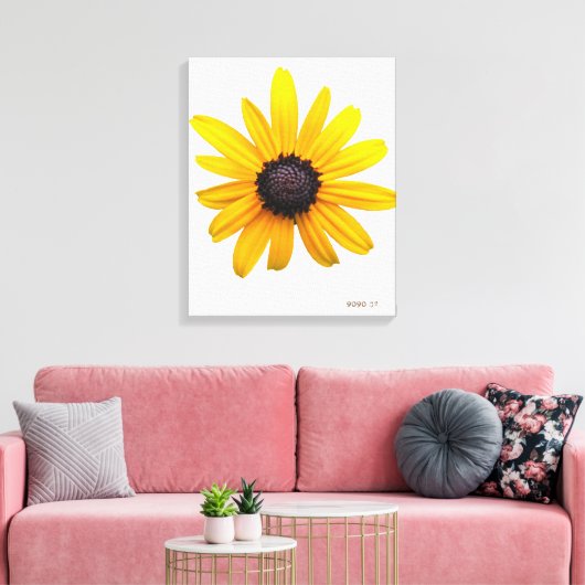 Susan Art met zwarte ogen Canvas Afdruk (Insitu (Woonkamer))