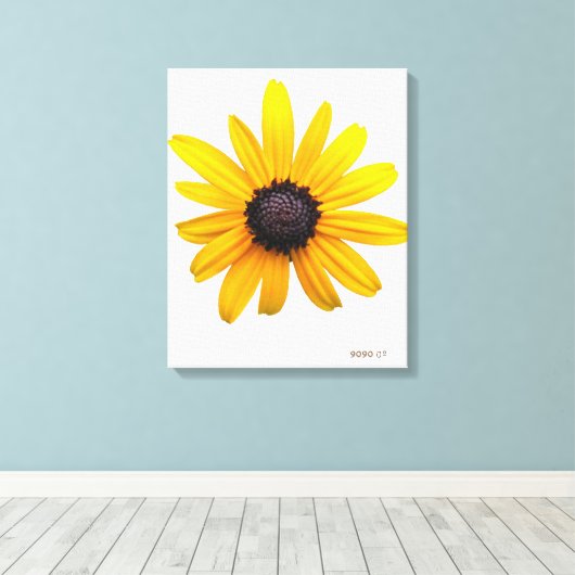 Susan Art met zwarte ogen Canvas Afdruk (Insitu (Houten vloer))