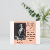 susan b anthony briefkaart (Staand voorkant)