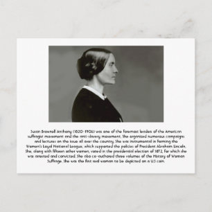 Susan B. Anthony - feminist Briefkaart