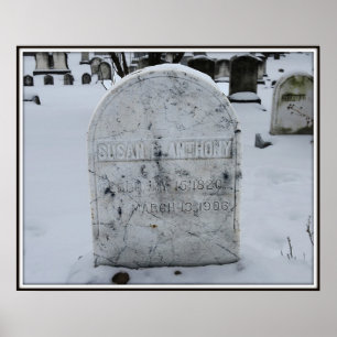 Susan B. Anthony Grave Headstone Poster