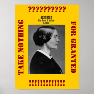 Susan B Anthony herinnert ons eraan Poster