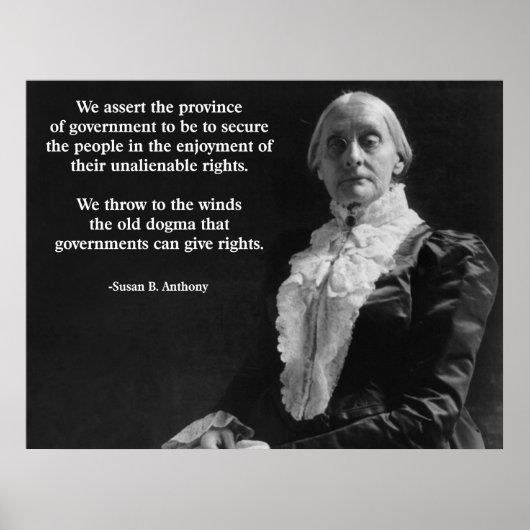 Susan B. Anthony Quote Poster (Voorkant)