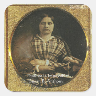 Susan B Anthony Wijsheid Citaat Cadeaus & Kaarten Vierkante Sticker