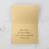 Susan Bonne carte d'anniversaire Palomino Horse Ca (Intérieur)