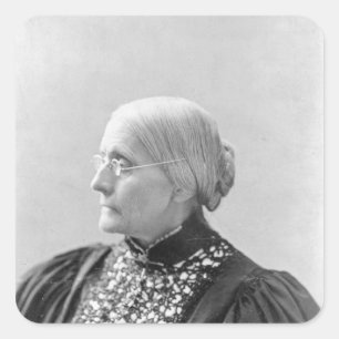 Susan Brownell Anthony c.1890-1906 Vierkante Sticker