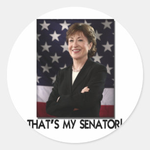 Susan Collins, dat is mijn senator! Ronde Sticker
