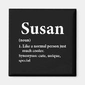 Susan Name Definition Funny D  Magneet (Voorkant)