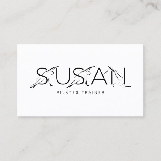 SUSAN Name Pilates Instructor Visitekaartje (Voorkant)