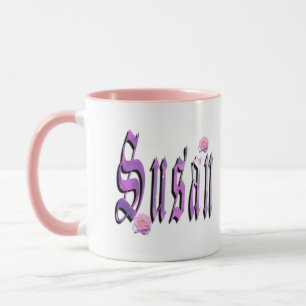 Susan, Nom, Logo, Mug Combo Rose.