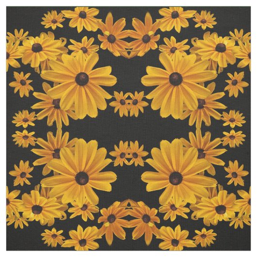 Susan observée par noir fleurit le tissu floral (Échantillon)