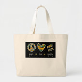 Susan Peace Love Equality Floral Grote Tote Bag (Voorkant)