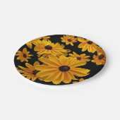 Susan Yellow Flower 7-inch Bord zwart-wit (Gekanteld)
