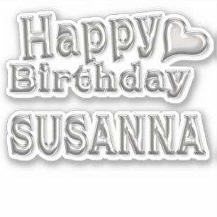 Susanna Happy Birthday Autocollants Autocollants