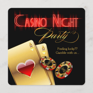Susanne Vegas Casino Night Verjaardagsfeestje Kaart