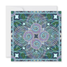 Susea Blu Studios Feather Mandela Carte
