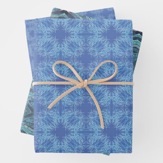 Susea Blu Studios Papier d'enveloppement en plumes (En situation)