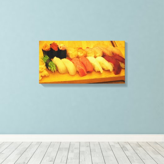 Sushi 寿 司 canvas afdruk (Insitu (Houten vloer))