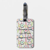 Sushi achtergrond bagagelabel (Achterkant verticaal)