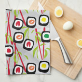 Sushi achtergrond theedoek (Quarter Fold)