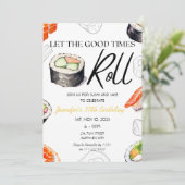 Sushi Adult Verjaardagsdiner The Good Times Roll Kaart (Staand voorkant)