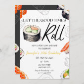Sushi Adult Verjaardagsdiner The Good Times Roll Kaart (Voorkant / Achterkant)