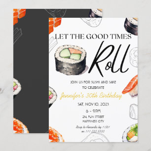 Sushi Adult Verjaardagsdiner The Good Times Roll Kaart
