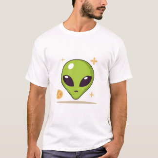 Sushi Alien – Cute Minimale Voedsel Kunst T-shirt