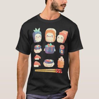 Sushi Anime Kawaii Japans voedsel Lover Otaku Mang T-shirt