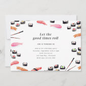 Sushi Anniversaire Fête Invitation (Devant)