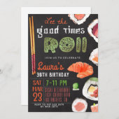 Sushi Anniversaire Invitation (Devant / Derrière)