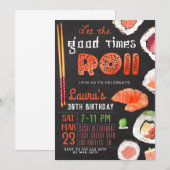 Sushi Anniversaire Invitation (Devant / Derrière)