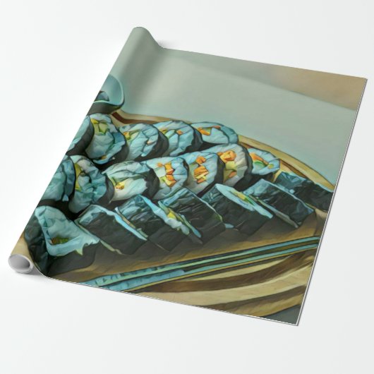  Sushi Artwork Cadeaupapier (Uitgerold)