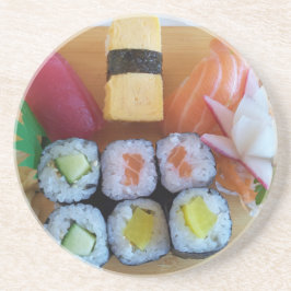 Sushi Asia Fish Rice Food Zandsteen Onderzetter