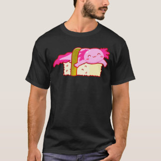 Sushi Axolotl Kawaii Anime Schattige Roze Axolotl  T-shirt