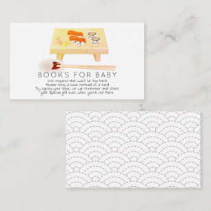 Sushi Baby shower Book Request Enclosure Card Informatiekaartje