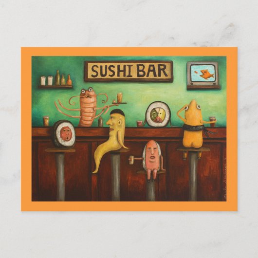 Sushi Bar Briefkaart (Voorkant)