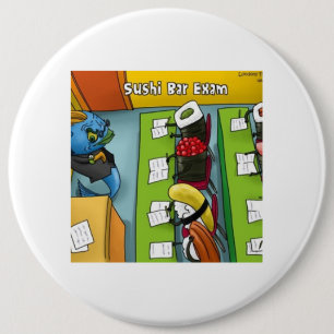Sushi Bar Exam T-shirts Mugs Kaarten Cadeaus Etc Ronde Button 6,0 Cm