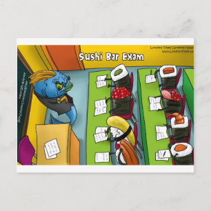 Sushi Bar Examen Grappige T-shirts Mokken Cadeaus  Briefkaart