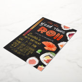 Sushi Birthday Folie Uitnodiging (Gedraaid)