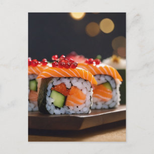 sushi bokeh briefkaart