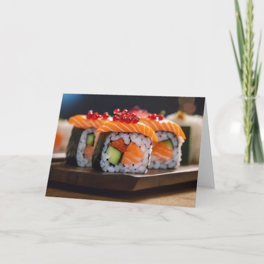 sushi bokeh kaart (Voorkant)