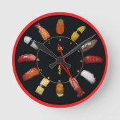 sushi bord wall klok (Voorkant)