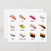 Sushi Briefkaart (Voorkant / Achterkant)