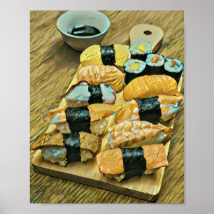 Sushi cadeau voor liefhebbers van eten poster