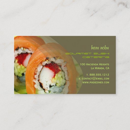 Sushi cartes de visite (Dos)