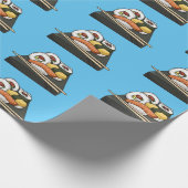 Sushi cartoon illustratie cadeaupapier (Hoek)